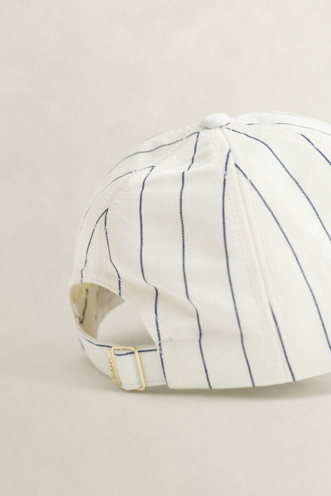 Striped Linen Blend Cap Striped Linen Blend Cap