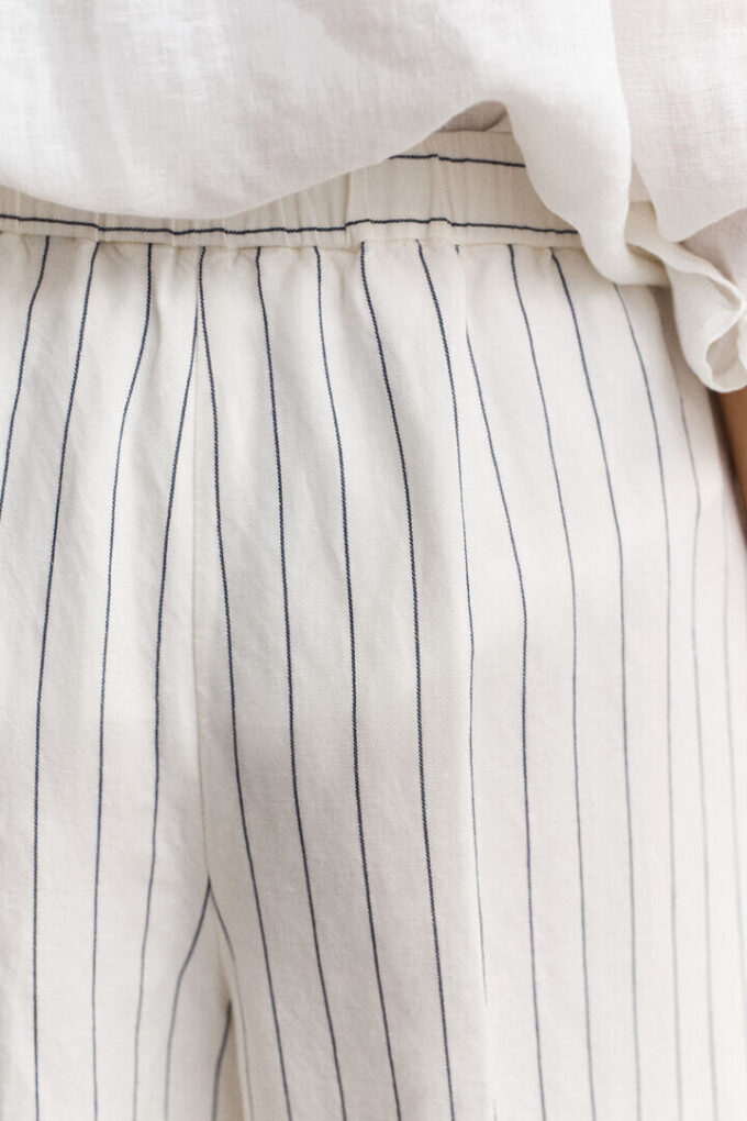 Striped Linen Blend Pants Striped Linen Blend Pants