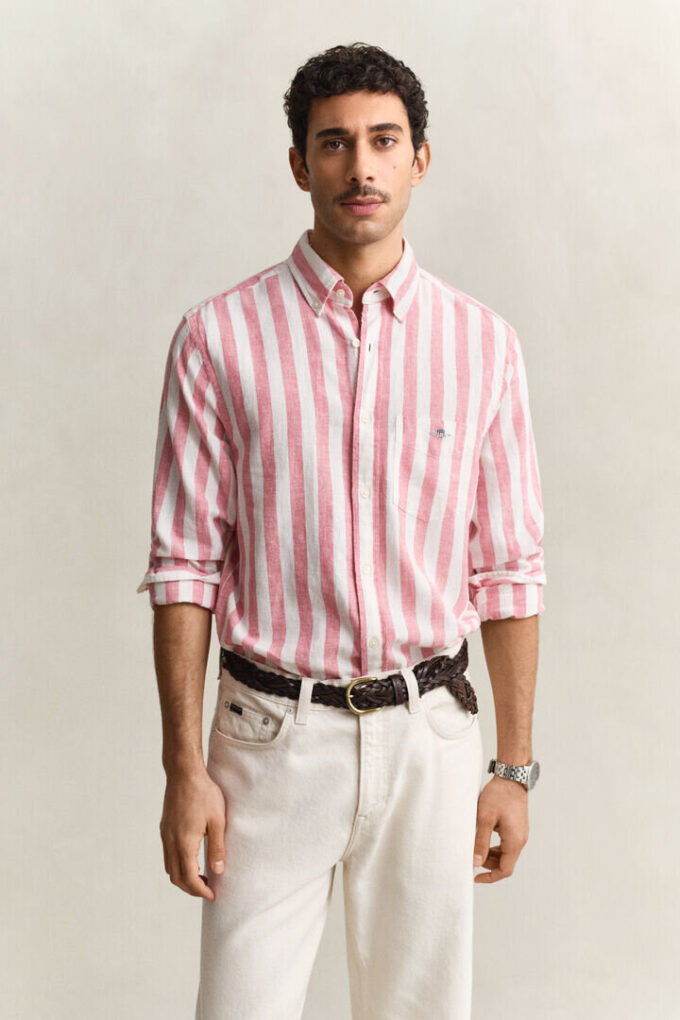 Striped Linen Blend Shirt Striped Linen Blend Shirt