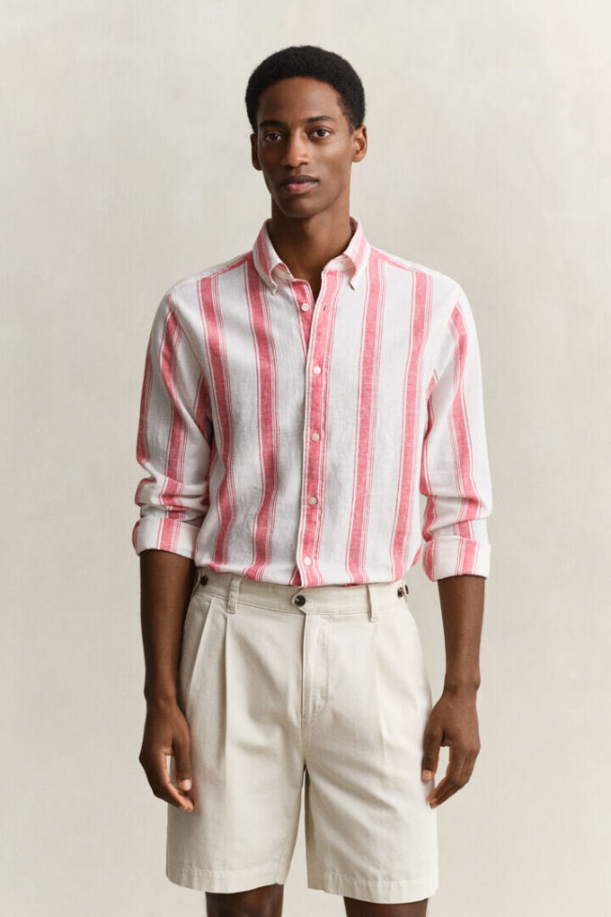 Striped Linen Blend Shirt Striped Linen Blend Shirt
