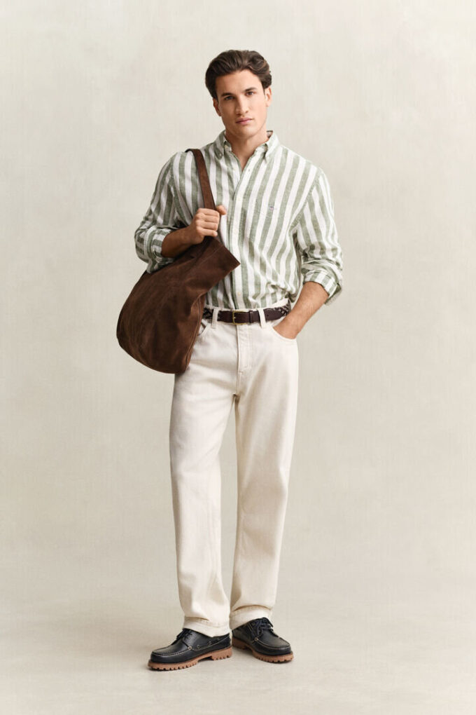 Striped Linen Blend Shirt Striped Linen Blend Shirt