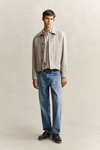 Striped Linen Blend Shirt
