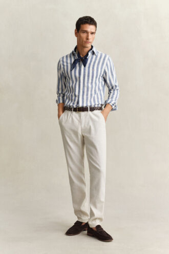 Striped Linen Blend Shirt