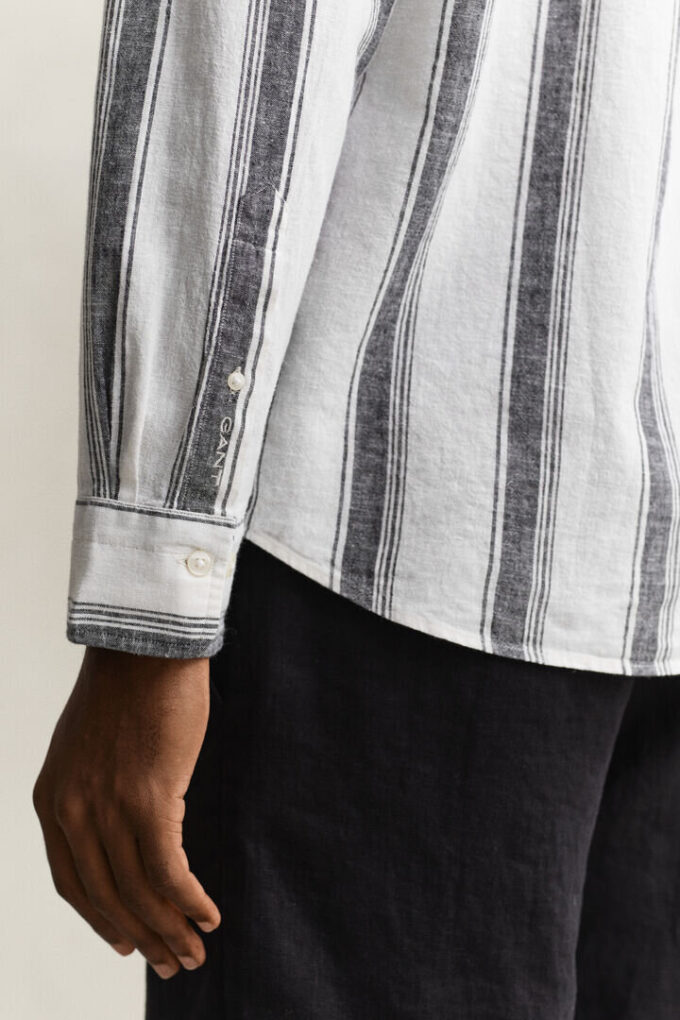 Striped Linen Blend Shirt Striped Linen Blend Shirt