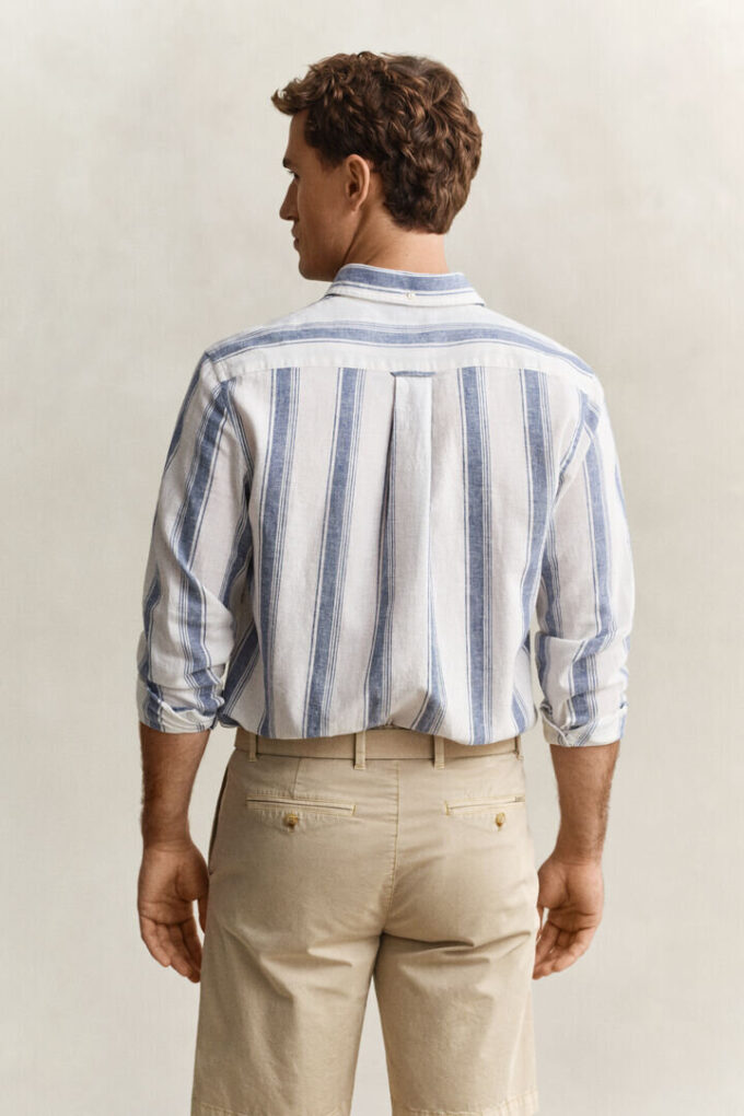 Striped Linen Blend Shirt Striped Linen Blend Shirt