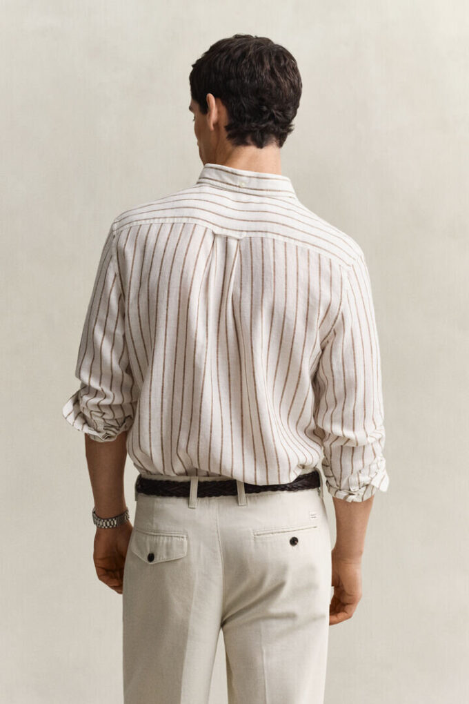 Striped Linen Blend Shirt Striped Linen Blend Shirt