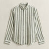 Striped Linen Blend Shirt Striped Linen Blend Shirt