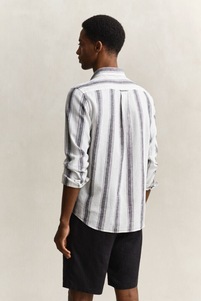 Striped Linen Blend Shirt Striped Linen Blend Shirt