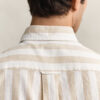 Striped Linen Blend Short Sleeve Shirt Striped Linen Blend Short Sleeve Shirt