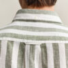 Striped Linen Blend Short Sleeve Shirt Striped Linen Blend Short Sleeve Shirt