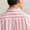 Striped Linen Blend Short Sleeve Shirt Striped Linen Blend Short Sleeve Shirt