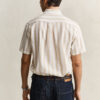 Striped Linen Blend Short Sleeve Shirt Striped Linen Blend Short Sleeve Shirt
