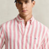 Striped Linen Blend Short Sleeve Shirt Striped Linen Blend Short Sleeve Shirt