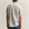 Striped Linen Blend Short Sleeve Shirt Striped Linen Blend Short Sleeve Shirt