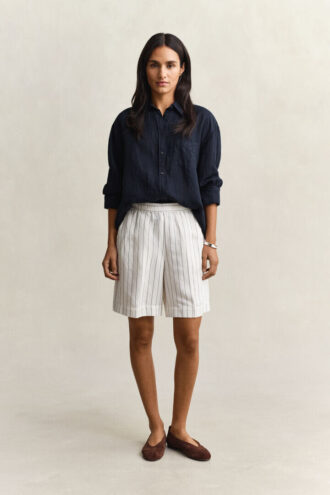 Striped Linen Blend Shorts Striped Linen Blend Shorts