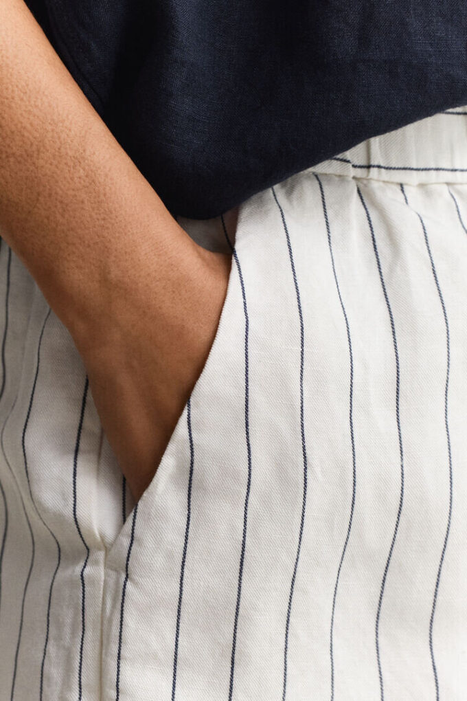 Striped Linen Blend Shorts Striped Linen Blend Shorts