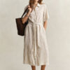 Striped Linen Shirt Dress