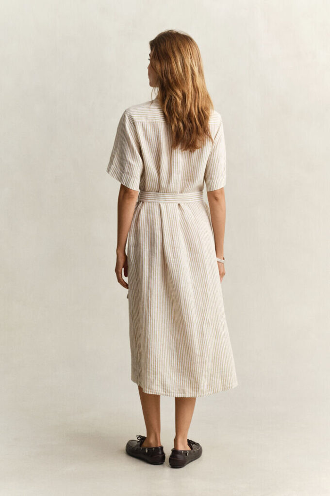 Striped Linen Shirt Dress