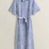 Striped Linen Shirt Dress Striped Linen Shirt Dress