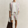 Striped Linen Shorts