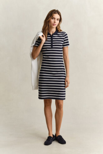 Striped Piqua Polo Dress