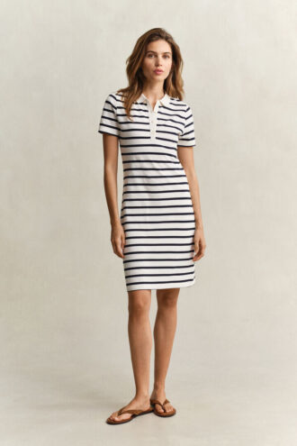 Striped Piqua Polo Dress