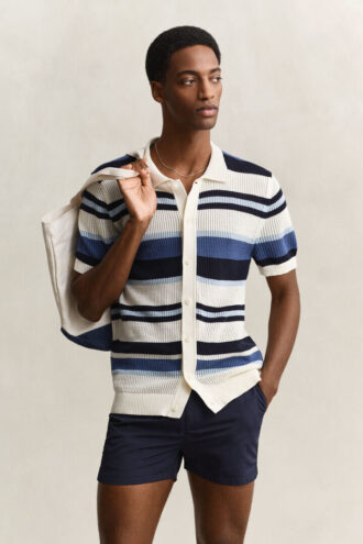 Striped Polo Sweater