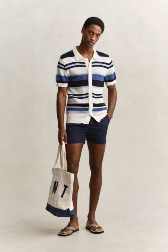Striped Polo Sweater