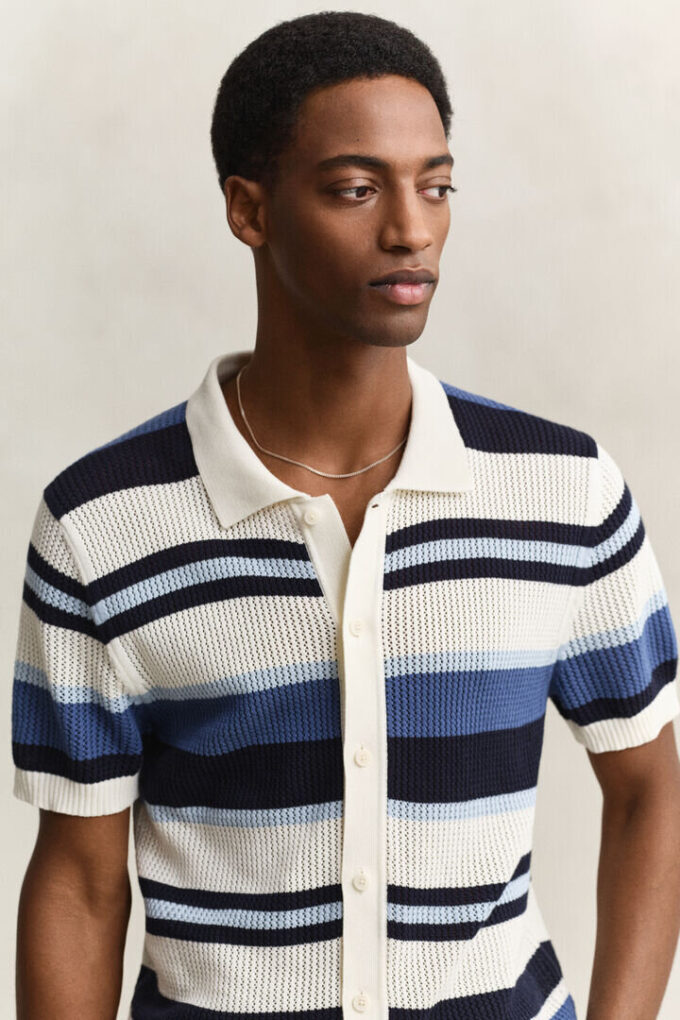 Striped Polo Sweater Striped Polo Sweater