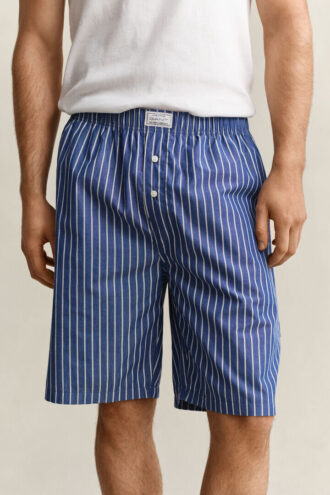 Striped Poplin Pajama Shorts Striped Poplin Pajama Shorts