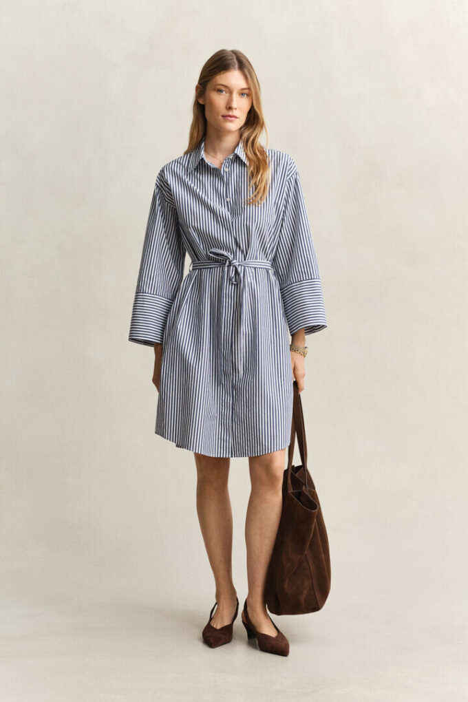 Striped Poplin Shirt Dress Striped Poplin Shirt Dress