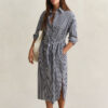 Striped Poplin Shirt Dress
