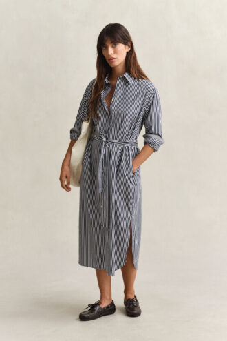 Striped Poplin Shirt Dress Striped Poplin Shirt Dress
