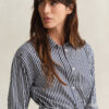 Striped Poplin Shirt Dress