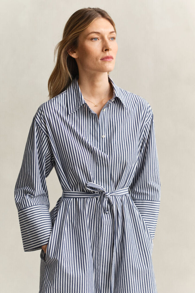 Striped Poplin Shirt Dress Striped Poplin Shirt Dress