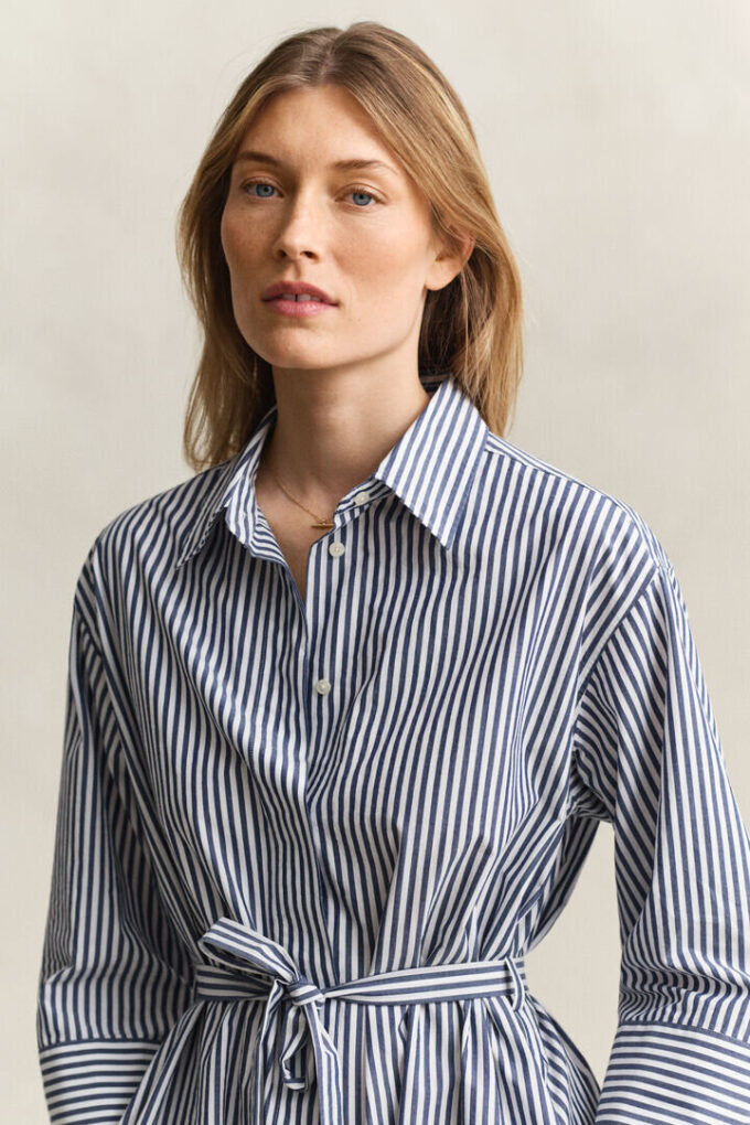 Striped Poplin Shirt Dress Striped Poplin Shirt Dress