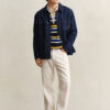 Striped Rib Polo Sweater Striped Rib Polo Sweater