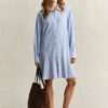 Striped Seersucker Shirt Dress Striped Seersucker Shirt Dress