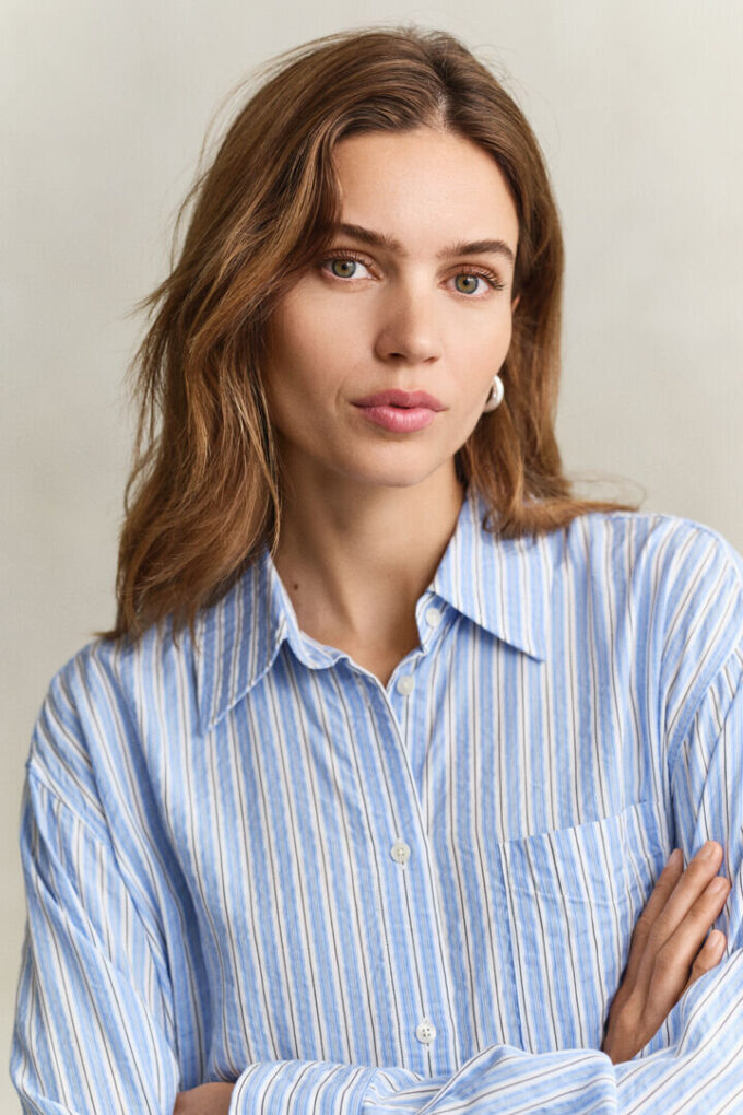 Striped Seersucker Shirt Dress Striped Seersucker Shirt Dress