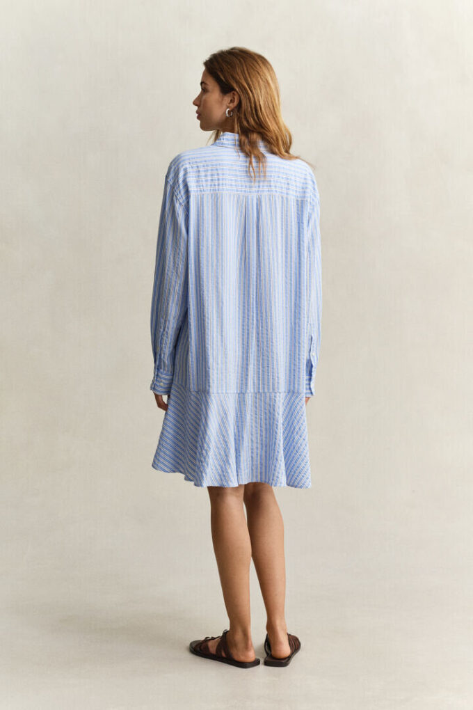 Striped Seersucker Shirt Dress Striped Seersucker Shirt Dress