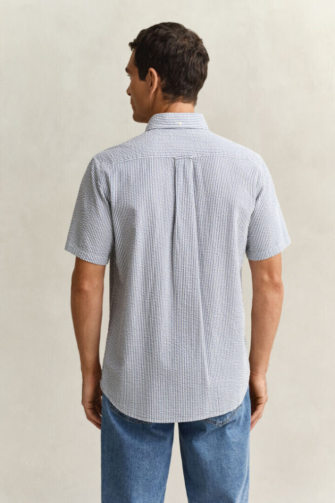 Striped Seersucker Short Sleeve Shirt Striped Seersucker Short Sleeve Shirt
