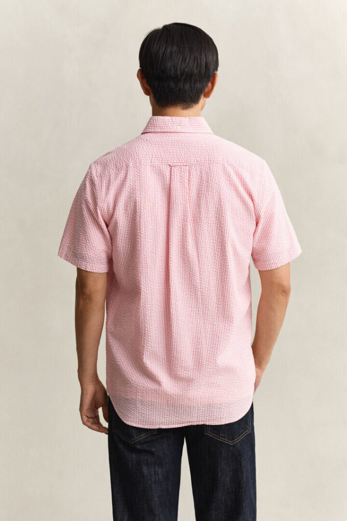 Striped Seersucker Short Sleeve Shirt Striped Seersucker Short Sleeve Shirt