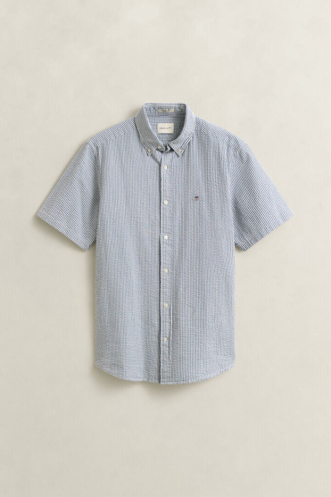 Striped Seersucker Short Sleeve Shirt Striped Seersucker Short Sleeve Shirt