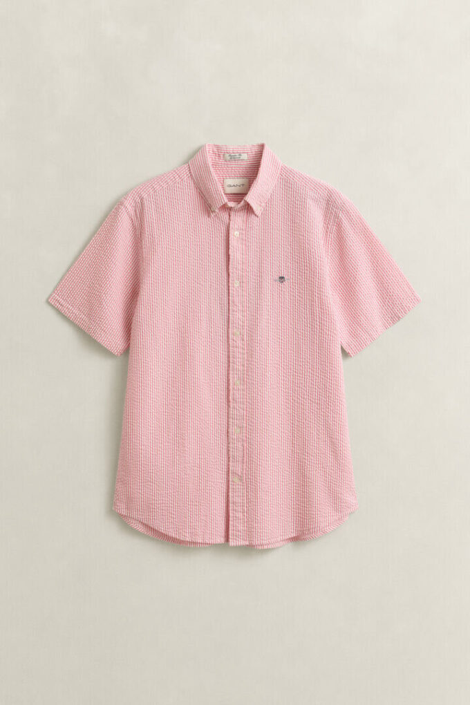 Striped Seersucker Short Sleeve Shirt Striped Seersucker Short Sleeve Shirt