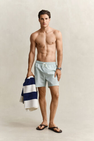 Striped Seersucker Swim Shorts