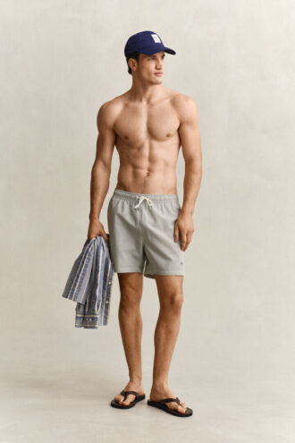 Striped Seersucker Swim Shorts