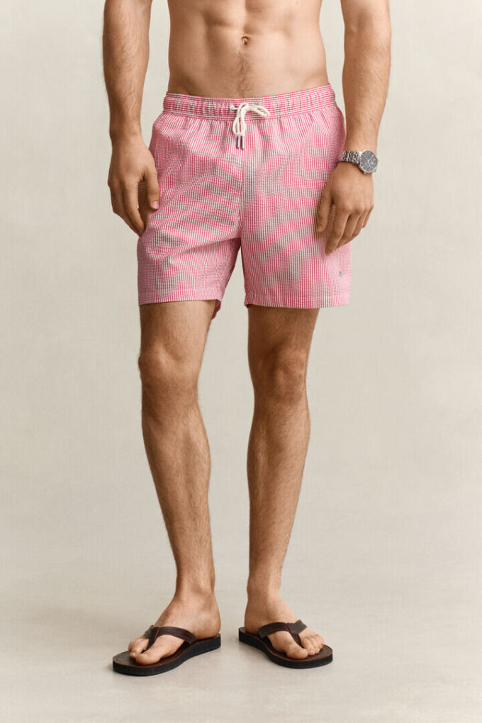 Striped Seersucker Swim Shorts Striped Seersucker Swim Shorts