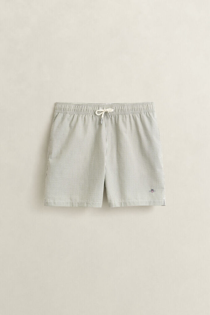 Striped Seersucker Swim Shorts Striped Seersucker Swim Shorts