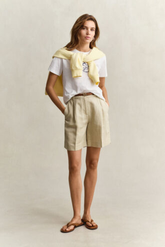 Tailored Linen Blend Shorts Tailored Linen Blend Shorts