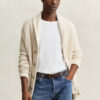 Textured Cotton Blend Cardigan Textured Cotton Blend Cardigan